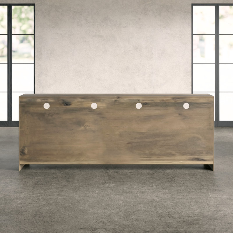 Greyleigh™ Columbia 84" No Assembly Required Barnwood Finish TV Stand